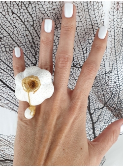 Ring Coral White Gold Maria Filipescu