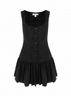 Black mini dress with frill Revanta