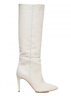 High white leather boots Ginissima