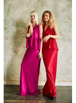 Top cu drapaj Passion Magenta Parlor
