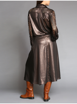 Midi copper skirt Silvia Serban