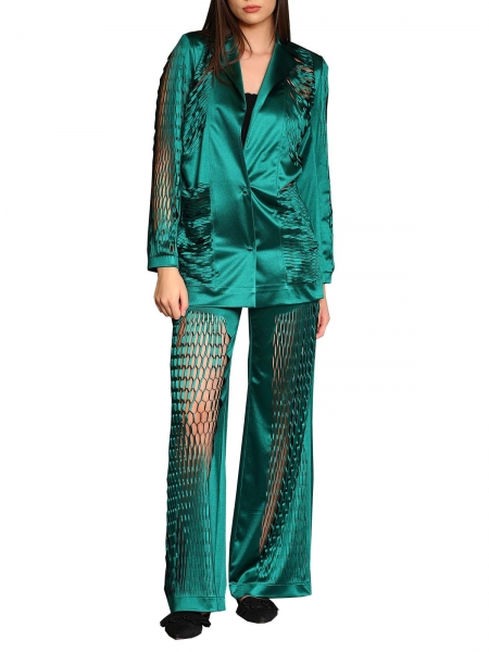 Costum verde laser cut Silvia Serban
