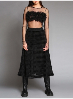 Tulle top with 3D panels Silvia Serban