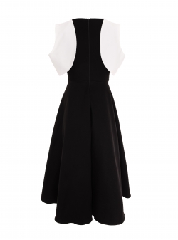Midi dress with contrasting panel Iheart