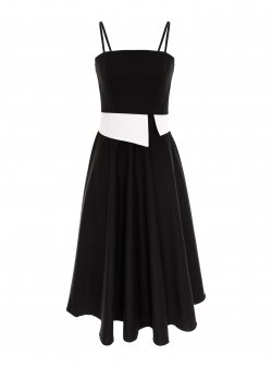 Black midi dress with straps Iheart