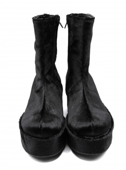 Fur leather boots Plain Meekee