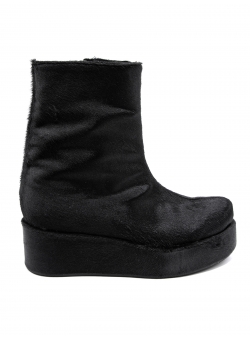 Fur leather boots Plain Meekee