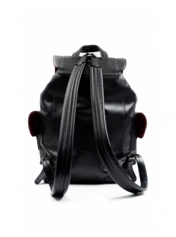 Black leather backpack Rover Meekee