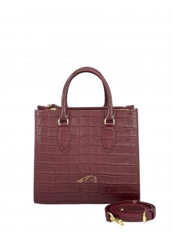 Bordeaux leather bag Seline M Caresta
