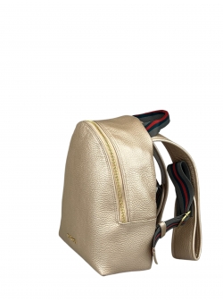 Leather backpack Melissa Gold Caresta