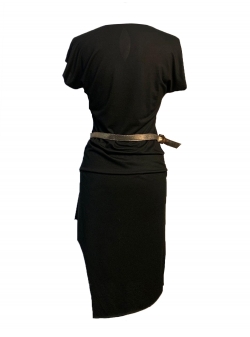 Tricou negru lung cu aplicatii Edita Lupea