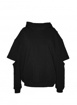 Black oversized hoodie Manopera Studio