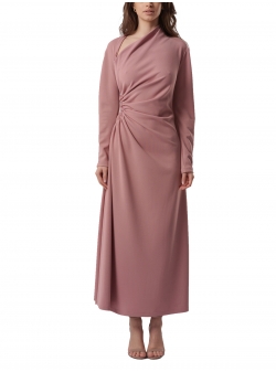 Pink dress with assymmetric neckline Manopera Studio