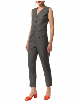Grey high waist trousers Larisa Dragna