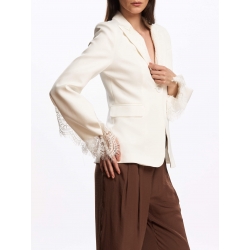 White jacket with lace details Chic Utility