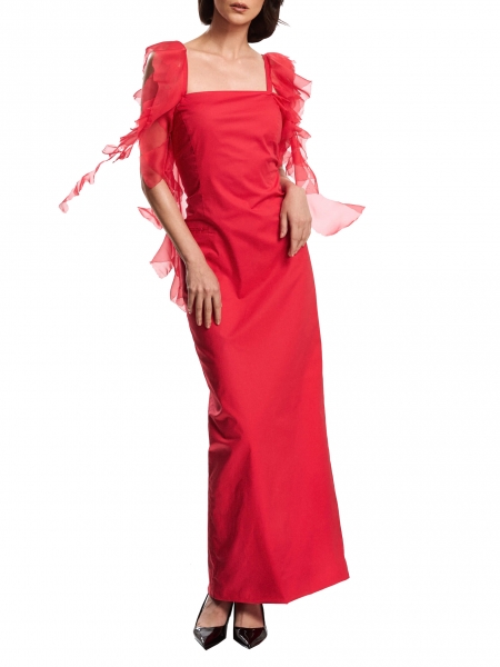 Rochie rosie maxi Chic Utility