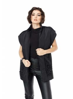 Black slicker vest Florentina Giol