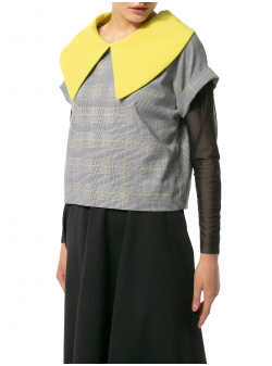 Blouse with detachable collar Larisa Dragna