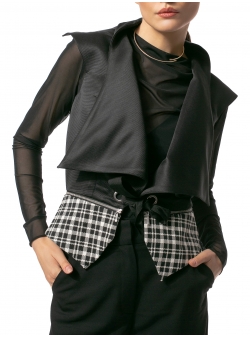 Black origami vest Larisa Dragna
