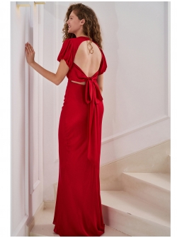 Rochie rosie maxi Love Parlor