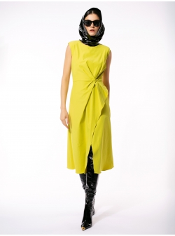 Yellow midi dress Larisa Dragna