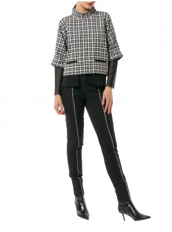 Tulle sleeves cotton blouse Larisa Dragna