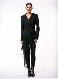 Black jacket with detachable skirt Larisa Dragna