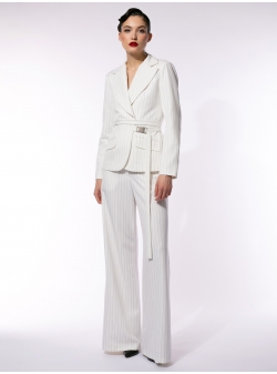 White trousers with stripes Larisa Dragna