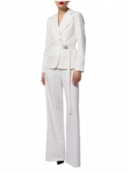 White trousers with stripes Larisa Dragna
