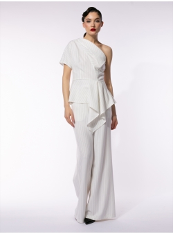 White blouse with stripes Larisa Dragna