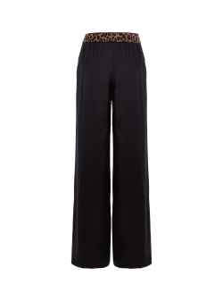 Pantaloni negri din satin Kolette