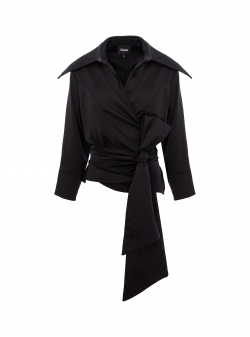 Black satin shirt Kolette