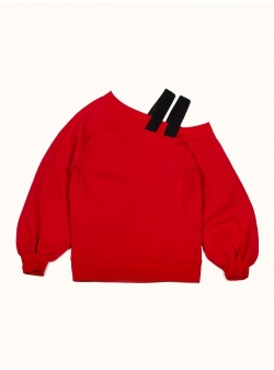 Sweatshirt rosu cu detaliu umar Breeze New Ioana Ciolacu
