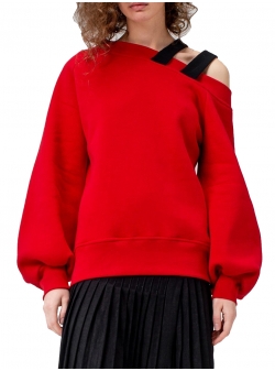 Sweatshirt rosu cu detaliu umar Breeze New Ioana Ciolacu