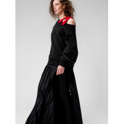 Sweatshirt negru cu detaliu umar Breeze Mix Ioana Ciolacu