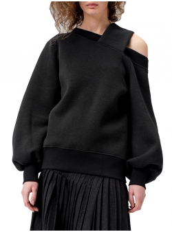 Sweatshirt negru din bumbac Cassia Ioana Ciolacu