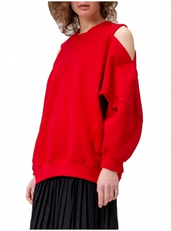 Sweatshirt negru din bumbac Sushi Ioana Ciolacu