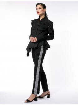 Camasa neagra cu guler kimono Larisa Dragna