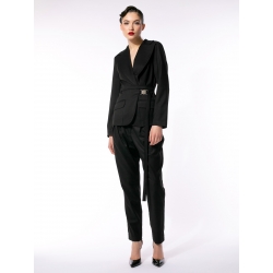 Black trousers with front folds Larisa Dragna