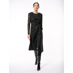 Black dress with tulle sleeves Larisa Dragna