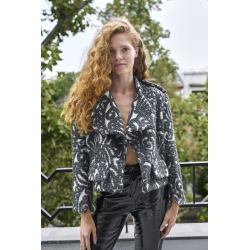 Black and white wool jacket Queen Parlor