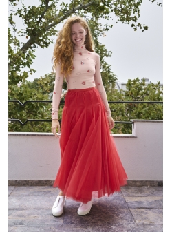 Tulle skirt Glow Red Parlor