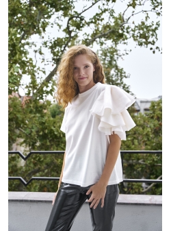 Tricou alb din bumbac Dancing Parlor