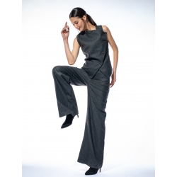 Wool vest with asymmetric collar Larisa Dragna