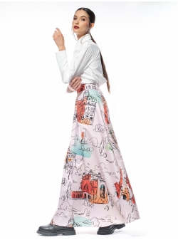 Maxi skirt with print Larisa Dragna