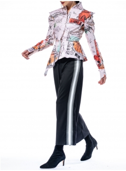 Camasa asimetrica cu imprimeu Larisa Dragna