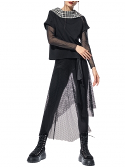 Bluza neagra cu guler detasabil Larisa Dragna