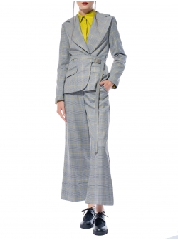 Checkered jacket with buckle Larisa Dragna