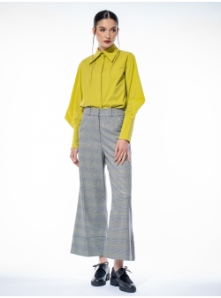 Camasa galbena cu maneci geometrice Larisa Dragna