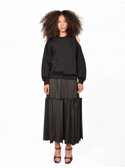 Sweatshirt negru cu decupaj Mercadia Ioana Ciolacu